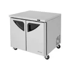 image of Turbo Air TUR-36SD-N6 36" 2-Section Undercounter Refrigerator w/ 2 Doors, 9 cu. ft.