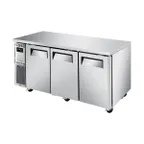 image of Turbo Air JUR-72S-N6 70" 3-Section Undercounter Refrigerator w/ 3 Doors, 15.1 cu. ft.