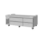 image of Turbo Air PRCBE-72R-N-FT 72" 4 Drawers Refrigerated Chef Base, Flat Top, 12 cu. ft.