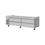 image of Turbo Air PRCBE-84F-N-FT 84" 4 Drawers Pro Series Freezer Chef Base, Flat Top, 14.75 cu. ft.