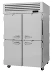 image of Turbo Air PRO-50-4H-SG-PT 2-Section "Full Height" Pass-Thru Heated Holding Cabinet, 53 cu ft, 4 Solid & 4 Glass Doors, 6 Shelves, 3000W