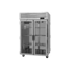image of Turbo Air PRO-50H-GS(SG)-PT 2-Section Pass-Thru Heated Holding Cabinet, 48.7 cu ft, Glass & Solid Doors, 3000W, 6 Shelves, Stainless Steel