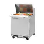 image of Turbo Air PST-28-12-FB-N(-L) 27" Mega Top Sandwich/Salad Prep Table w/ 1 Door, 12 Pans
