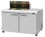 image of Turbo Air PST-48-08S-N(-LW) 48" 2-Door Sandwich and Salad Prep Table, 8 Pans, Stainless Steel