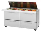image of Turbo Air PST-60-24-D4-N-FL 60" Mega Top Sandwich/Salad Prep Table w/ 4 Drawers, 24 Pans