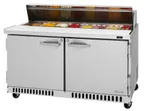image of Turbo Air PST-60-FB-N 60" 2-Door Sandwich and Salad Prep Table, 16 Pans, Stainless Steel