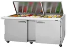 image of Turbo Air PST-72-30-N-FL 72" Mega Top Sandwich/Salad Prep Table w/ 2 Doors, 30 Pans