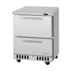 image of Turbo Air PUR-28-D2-FB-N 28" 1-Section Undercounter Refrigerator w/ 2 Drawers, 6.5 cu. ft.