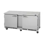 image of Turbo Air PUR-72-FB-N 70" 2-Section Undercounter Refrigerator w/ 2 Doors, 17.6 cu. ft.