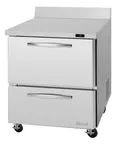 image of Turbo Air PWF-28-D2-N 27" 1-Section Worktop Freezer w/ 2 Drawers, 6.8 cu. ft.