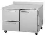 image of Turbo Air PWF-48-D2R(L)-N 48" 2-Section Worktop Freezer w/ 1 Door & 2 Drawers, 12.8 cu. ft.