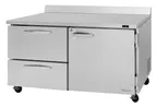 image of Turbo Air PWF-60-D2R(L)-N 60" 2-Section Worktop Freezer w/ 1 Door & 2 Drawers, 17.2 cu. ft.