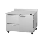 image of Turbo Air PWR-48-D2R(L)-N 48" 2-Section Worktop Refrigerator w/ 1 Door & 2 Drawers, 12.2 cu. ft.