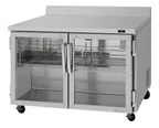 image of Turbo Air PWR-48-G-N 48" 2-Section Worktop Refrigerator w/ 2 Doors, 12.2 cu. ft.