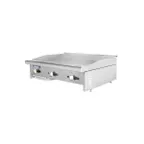 image of Turbo Air TAMG-36 36" Countertop Manual Gas Griddle, 3/4" Steel Plate, 66.000 BTU
