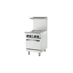 image of Turbo Air TAR-24G-LP 24" Liquid Propane Gas Restaurant Range, 24" Full Griddle w/ Thermostatic Controls, (1) Space Saver Oven, 72.000 BTU