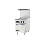 image of Turbo Air TAR-24G 24" Natural Gas Restaurant Range, 24" Full Griddle w/ Thermostatic Controls, (1) Space Saver Oven, 72.000 BTU