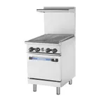 image of Turbo Air TAR-24RB 24" Natural Gas Restaurant Range w/ 24" Charbroiler, (1) Space Saver Oven, 95.000 BTU