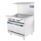 image of Turbo Air TAR-36G 36" Natural Gas Restaurant Range, 36" Full Griddle w/ Thermostatic Controls, (1) Standard Oven, 94.000 BTU 