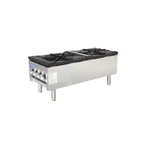 image of Turbo Air TASP-18S-D 18" Gas Stock Pot Range w/ (2) Three Ring Burners, Low Height, Front to Back, 158.000 BTU