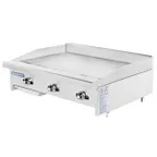 image of Turbo Air TATG-36 36" Countertop Thermostatic Gas Griddle, 1" Steel Plate, 66.000 BTU