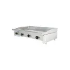 image of Turbo Air TATG-48 48" Countertop Thermostatic Gas Griddle, 1" Steel Plate, 88.000 BTU