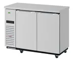 image of Turbo Air TBB-24-48SSD-N6 Refrigerated Back Bar Cabinet w/ 12.2 Cu Ft, 2 Solid Doors, Side Mount