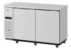 image of Turbo Air TBB-24-60SSD-N6 Refrigerated Back Bar Cabinet w/ 16.46 Cu Ft, 2 Solid Doors, Side Mount