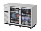 image of Turbo Air TBB-2SGSD-N Refrigerated Back Bar Cabinet w/ 19 Cu Ft, 2 Glass Doors, Side Mount