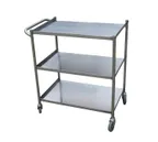 image of Turbo Air TBUS-1828E, 430 Stainless Steel Utility Cart w/ 3 Shelves (18" x 28")
