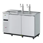 image of Turbo Air TCB-2SDD-N6 58" Draft Beer Cooler w/ 2 Kegs, 2 Dual-Tap Towers