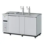 image of Turbo Air TCB-3SDD-N6 69" Draft Beer Cooler w/ 3 Kegs, 2 Dual-Tap Towers
