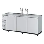 image of Turbo Air TCB-4SDD-N 90" Draft Beer Cooler w/ 4 Kegs, 2 Dual-Tap Towers