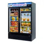 image of Turbo Air TGF-49FB-N 54" 2 Glass Door Freezer Merchandiser, White or Black, 40 cu. ft.