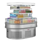 image of Turbo Air TIOM-20RSRS-N 48" Island Self-Serve Refrigerated Open Air Merchandiser, Stainless Steel