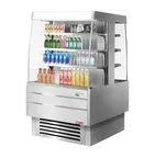 image of Turbo Air TIOM-36SS-N 38" Island Display Square Refrigerated Merchandiser, Stainless Steel, (3+3) 6 Shelves