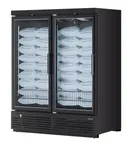 image of Turbo Air TJMI-55SDW(B)-N 65" Indoor Ice Merchandiser w/ Glass Door, Auto Defrost, 60 cu. ft.