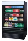 image of Turbo Air TOM-48EB-A-N 48" Vertical Air Curtain Open Merchandiser in Black, Self-Contained, 4 Shelves