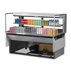 image of Turbo Air TOM-60L-UFD-S-2SI-N 60" Drop In Open Refrigerated Deli Display Case