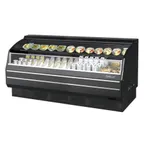 image of Turbo Air TOM-75LB-SP(-A)-N 75" Horizontal Open Air Merchandiser in Black, Shelf-Contained, 2 Shelves