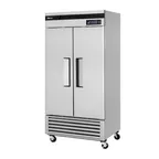 image of Turbo Air TSR-35SD-N6 39" 2-Section Reach-In Refrigerator w/ 2 Solid Doors, Bottom Mount, Stainless Steel, 29 cu. ft.