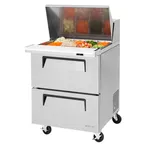 image of Turbo Air TST-28SD-12-D2-N 27" Mega Top Sandwich/Salad Prep Table w/ 2 Drawers, 12 Pans