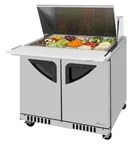 image of Turbo Air TST-36SD-15-FB-N 36" Mega Top Sandwich/Salad Prep Table w/ 2 Doors, 15 Pans