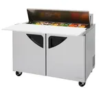 image of Turbo Air TST-48SD-12-N 48" 2-Door Sandwich and Salad Prep Table, 12 Pans, Stainless Steel