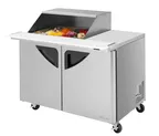 image of Turbo Air TST-48SD-12M-N-SL(-LW) 48" Mega Top Sandwich/Salad Prep Table w/ 2 Doors, 12 Pans