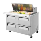 image of Turbo Air TST-48SD-18-D4-N 48" Mega Top Sandwich/Salad Prep Table w/ 4 Drawers, 18 Pans