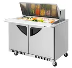 image of Turbo Air TST-48SD-18-FB-N 48" 2-Door Mega Top Sandwich and Salad Prep Table, 18 Pans, Stainless Steel