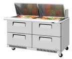 image of Turbo Air TST-60SD-24-D4-FB-N 60" Mega Top Sandwich/Salad Prep Table w/ 4 Drawers, 24 Pans