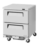image of Turbo Air TUF-28SD-D2-FB-N 27" 1-Section Undercounter Freezer w/ 2 Drawers, 6.8 cu. ft.