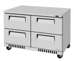 image of Turbo Air TUF-48SD-D4-FB-N 48" 4-Drawer Undercounter Freezer, Stainless Steel, Front Breathing, 14.8 cu. ft.